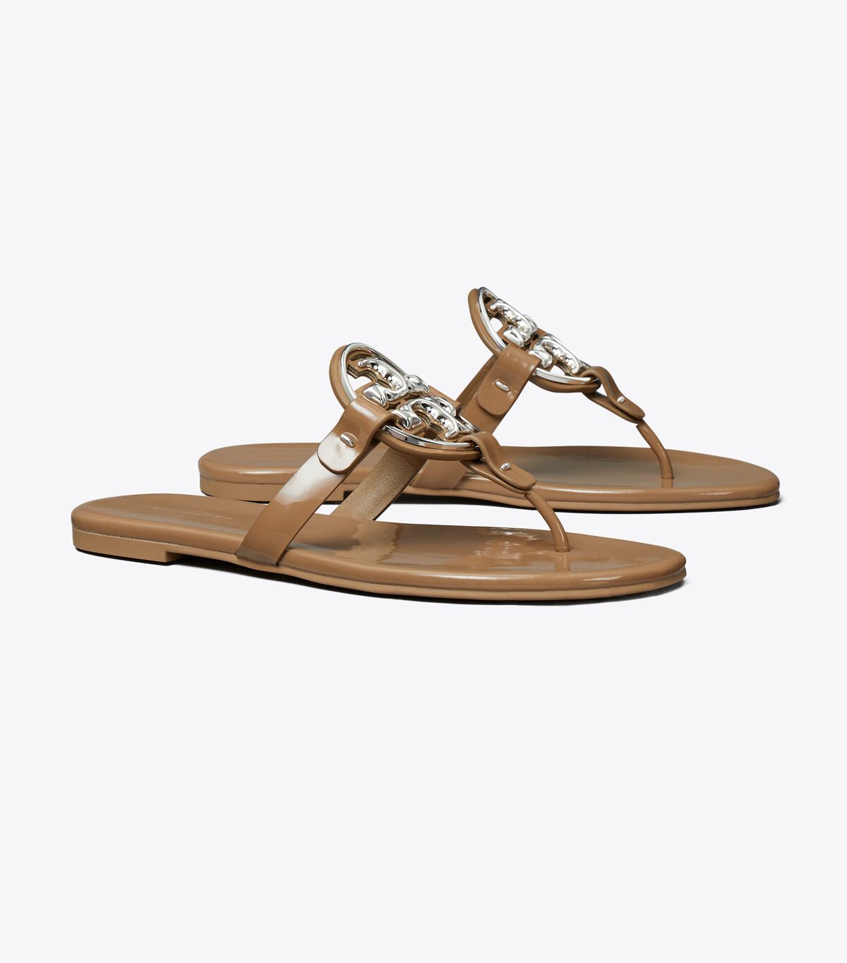 Khaki Tory Burch Metal Miller Soft Women\'s Sandals | OUTLET-82549379