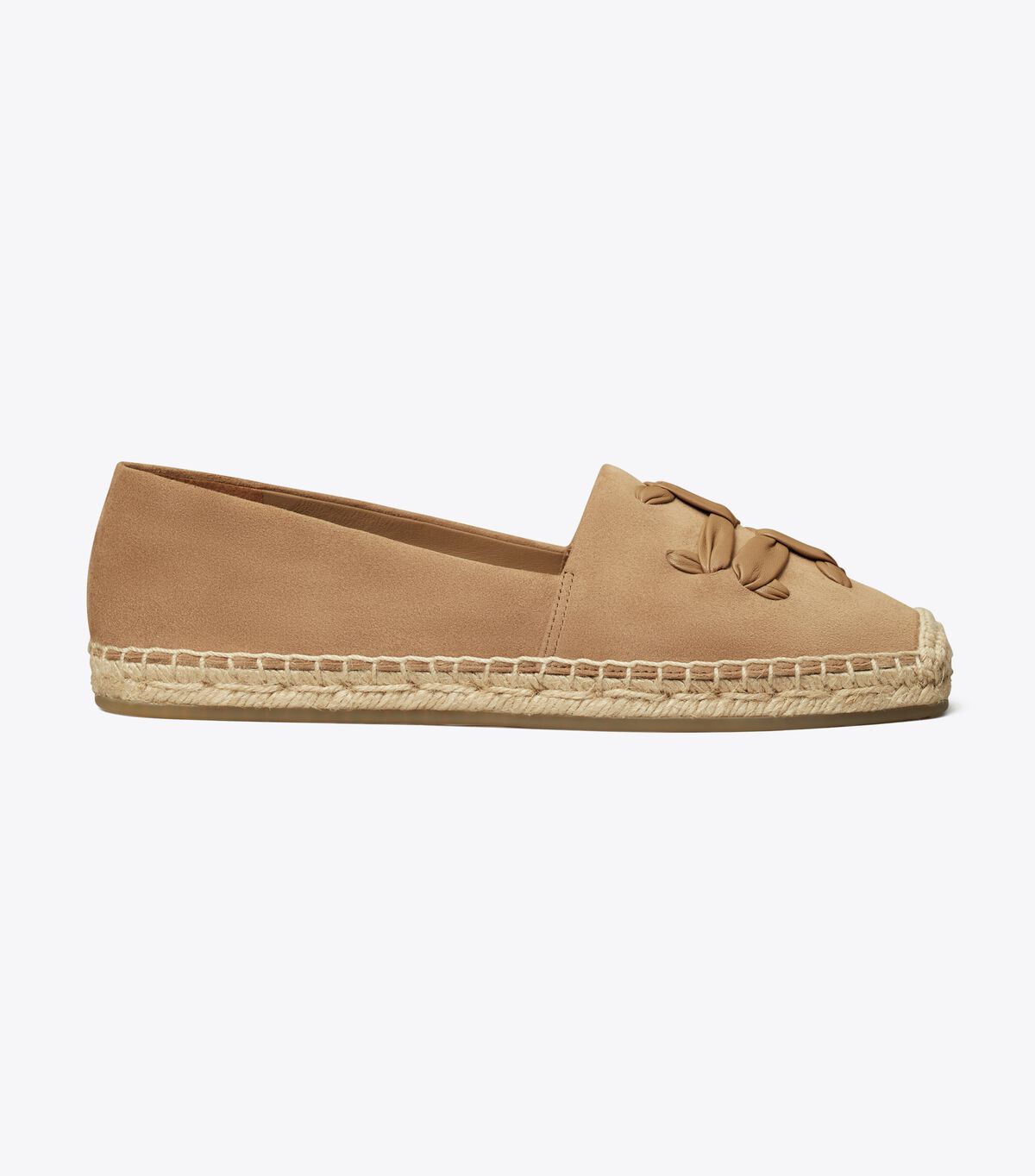 Khaki Tory Burch Woven Double T Aline Women's Ballet Flats | OUTLET-95614729