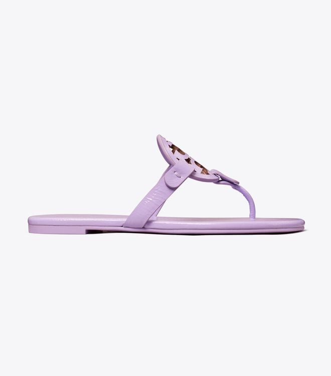 Lavender Tory Burch Miller Soft Patent Leather Women's Sandals | OUTLET-82159739