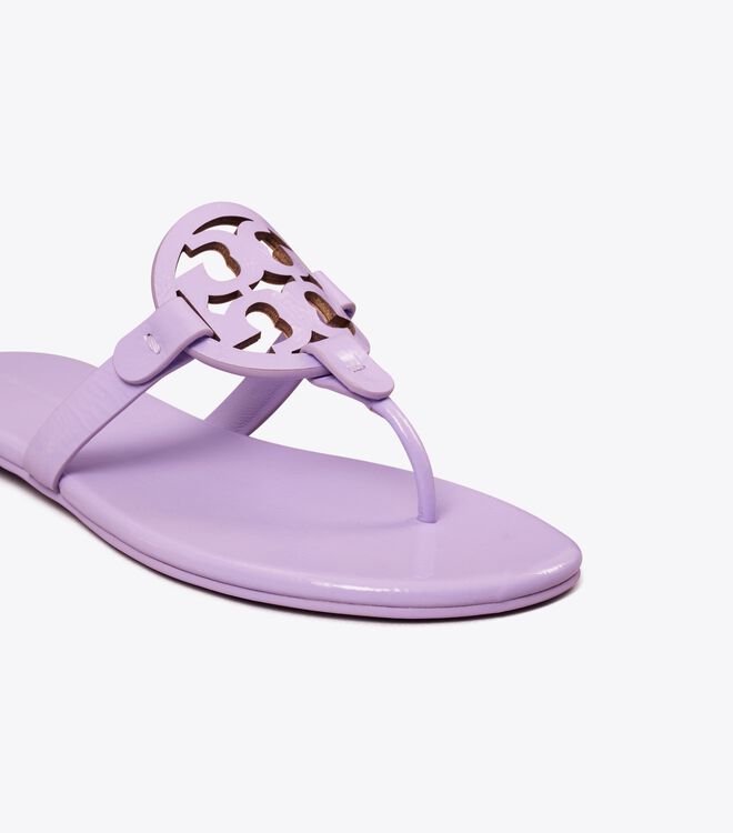 Lavender Tory Burch Miller Soft Patent Leather Women's Sandals | OUTLET-82159739