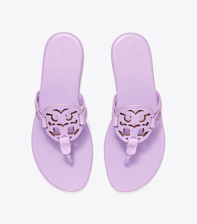 Lavender Tory Burch Miller Soft Patent Leather Women's Sandals | OUTLET-82159739