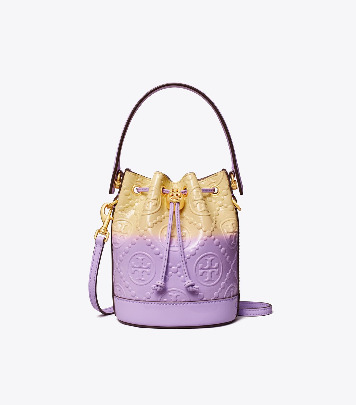 Lavender Tory Burch Mini T Monogram Dip-dye Women's Bucket Bags | OUTLET-59613709