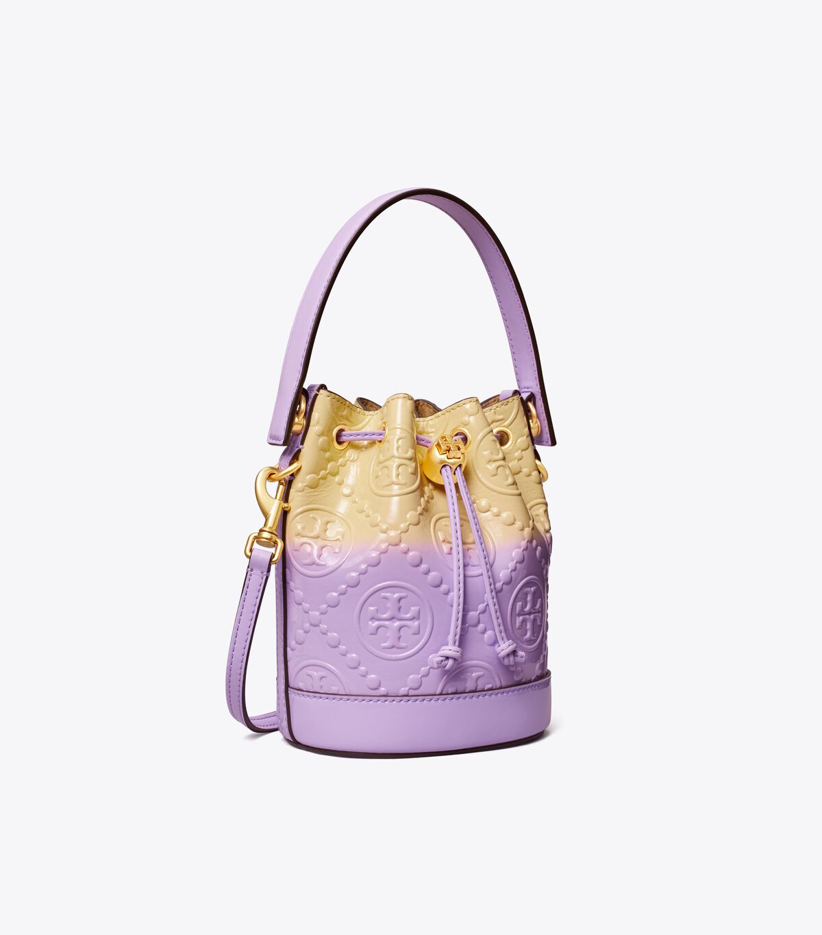 Lavender Tory Burch Mini T Monogram Dip-dye Women\'s Bucket Bags | OUTLET-59613709