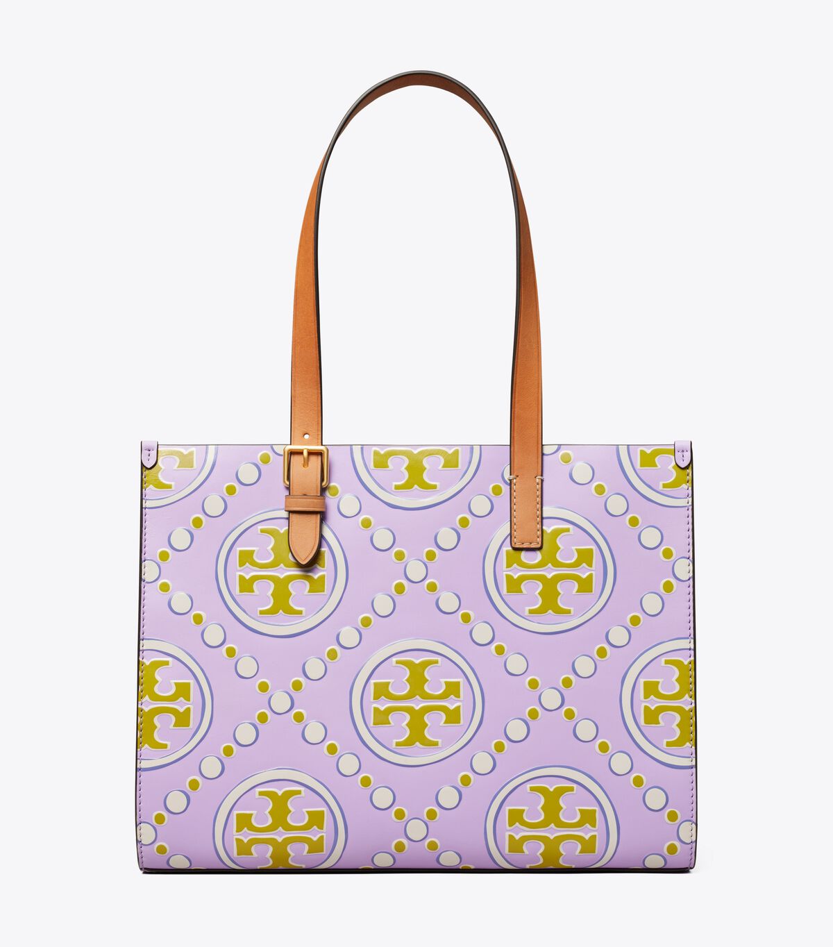 Lavender / White Tory Burch Small T Monogram Women's Tote Bags | OUTLET-20645989