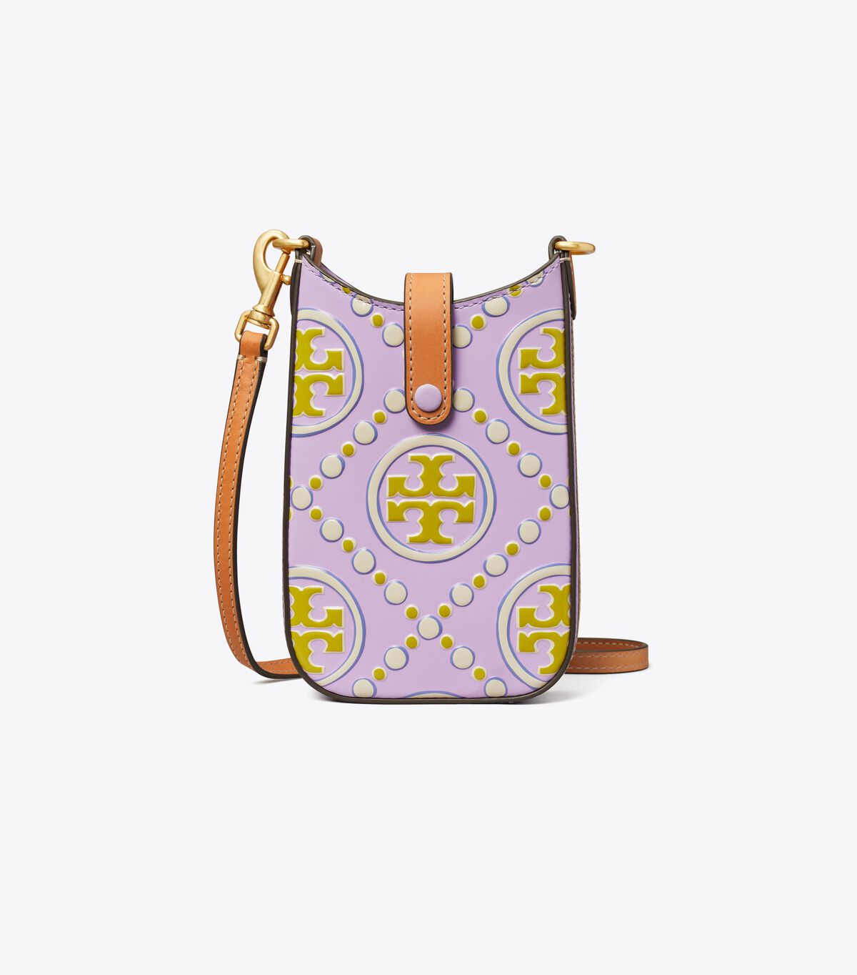 Lavender / White Tory Burch T Monogram Contrast Embossed Women's Mini Bag | OUTLET-82165739