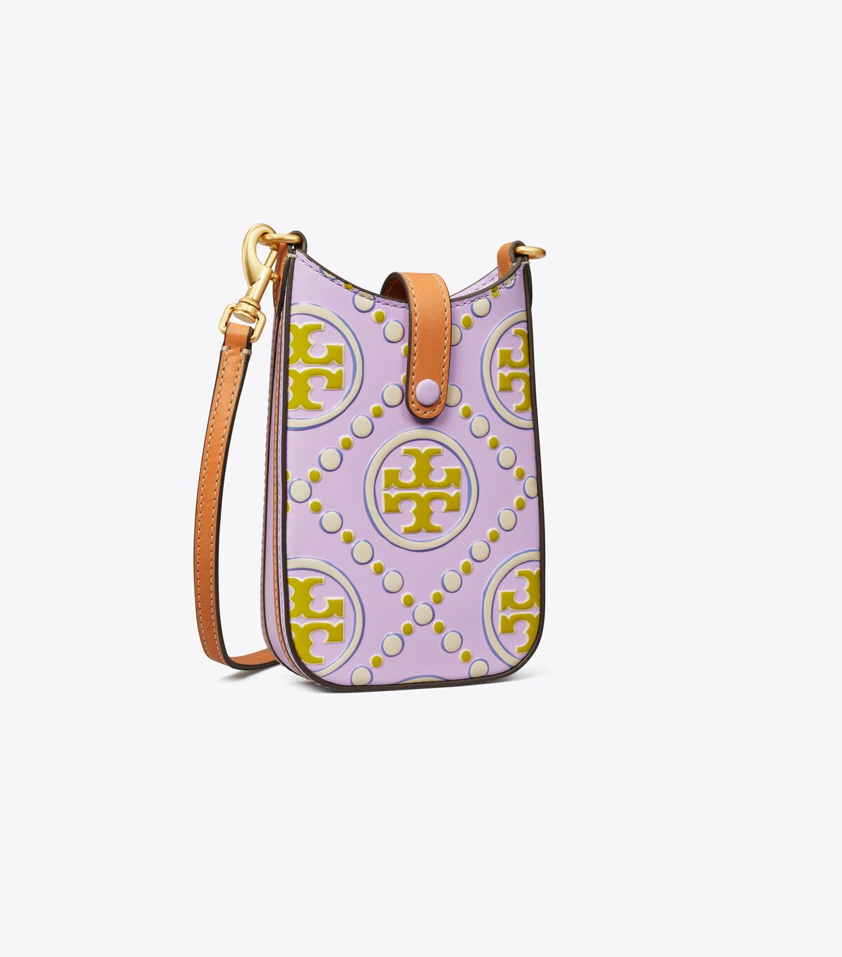 Lavender / White Tory Burch T Monogram Contrast Embossed Women\'s Mini Bag | OUTLET-82165739