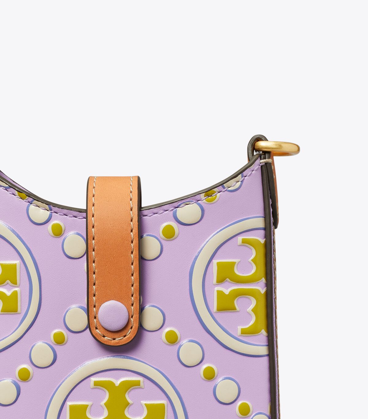 Lavender / White Tory Burch T Monogram Contrast Embossed Women's Crossbody Bags | OUTLET-90728149