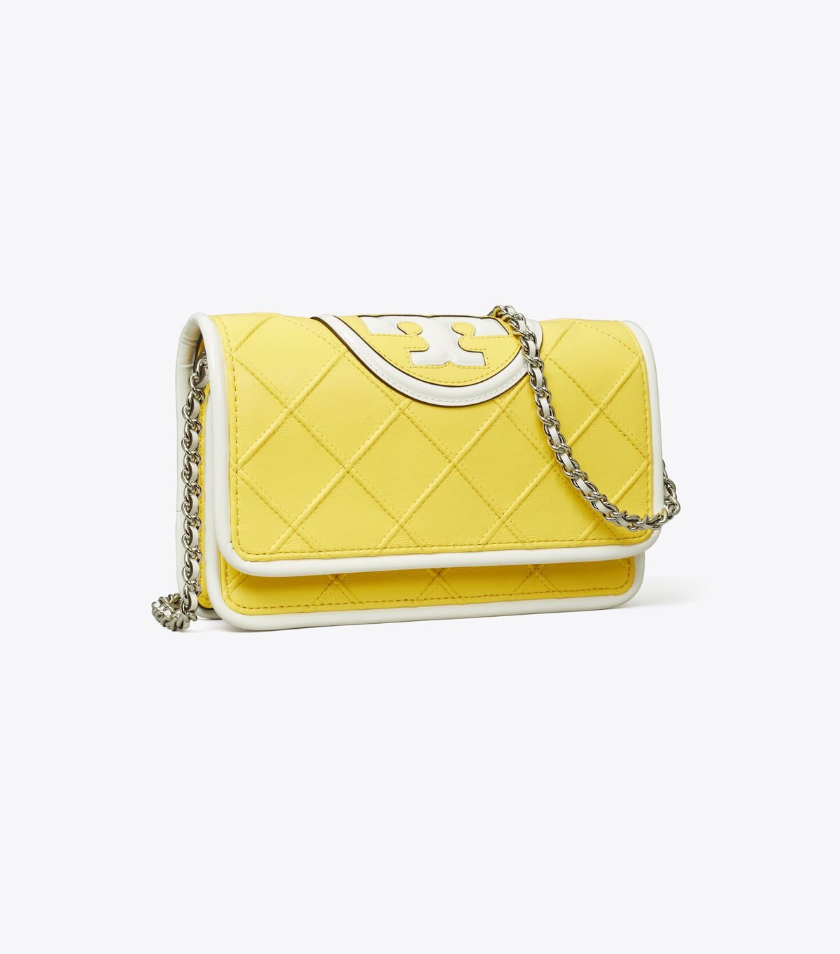 Lemon Tory Burch Fleming Soft Patent Border Women\'s Crossbody Bags | OUTLET-82036799