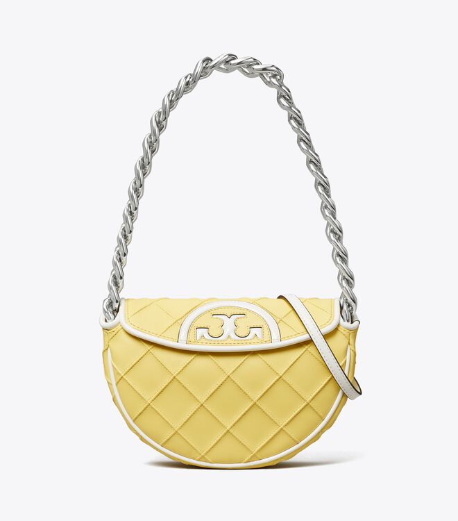 Lemon / White Tory Burch Fleming Soft Women's Mini Bag | OUTLET-28165499