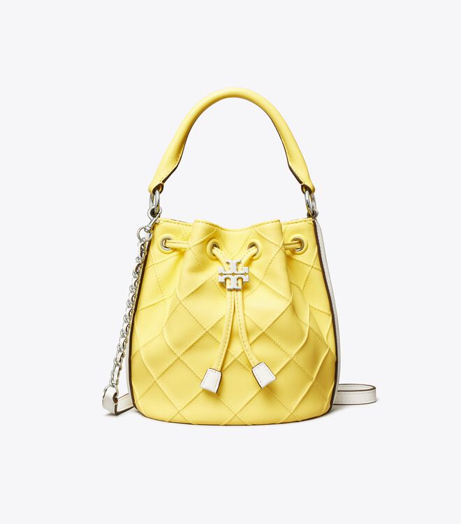 Lemon / White Tory Burch Fleming Soft Women's Mini Bag | OUTLET-92375189