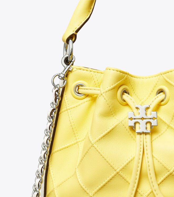 Lemon / White Tory Burch Fleming Soft Women's Mini Bag | OUTLET-92375189