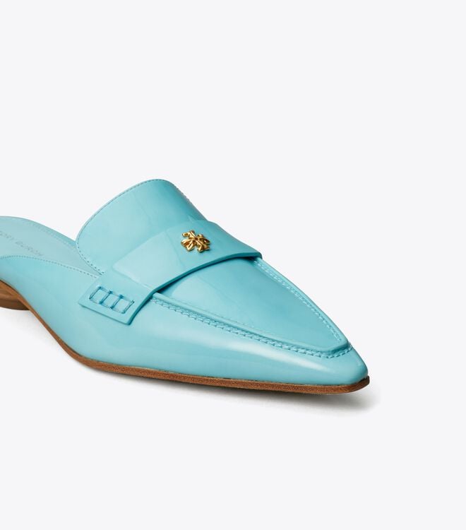 Light Blue Tory Burch Pointed Backless Women's Loafers | OUTLET-65478219