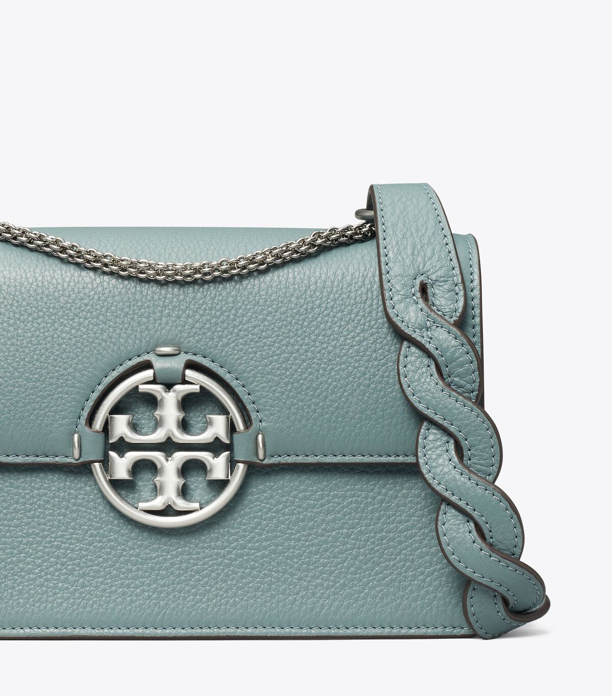 Light Blue Tory Burch Small Miller Women's Shoulder Bags | OUTLET-09126359