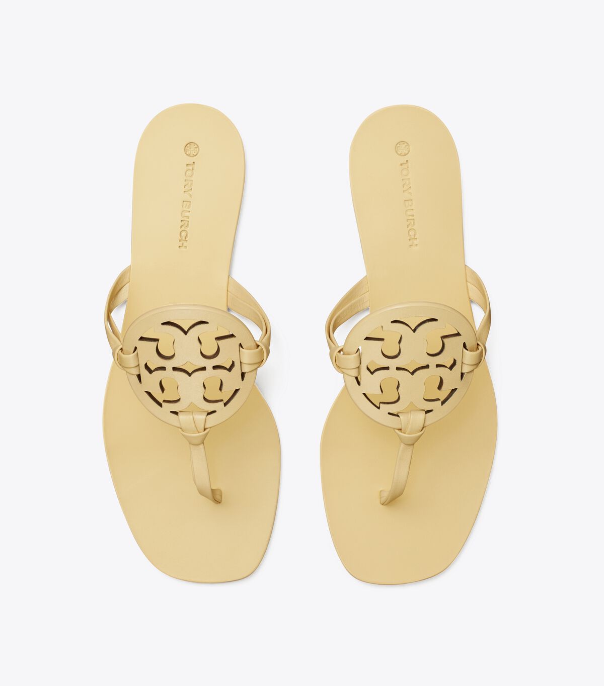 Light Brown Tory Burch Miller Square-toe Leather Women's Sandals | OUTLET-98715049