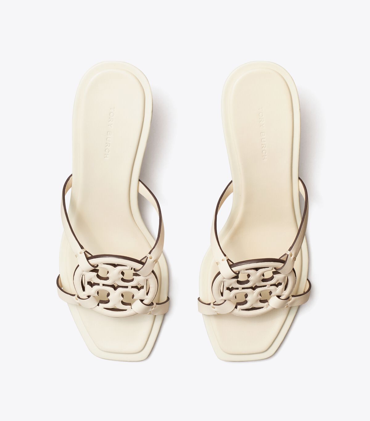 Light Cream Tory Burch Miller Bombé Low Women's Heels | OUTLET-92051349