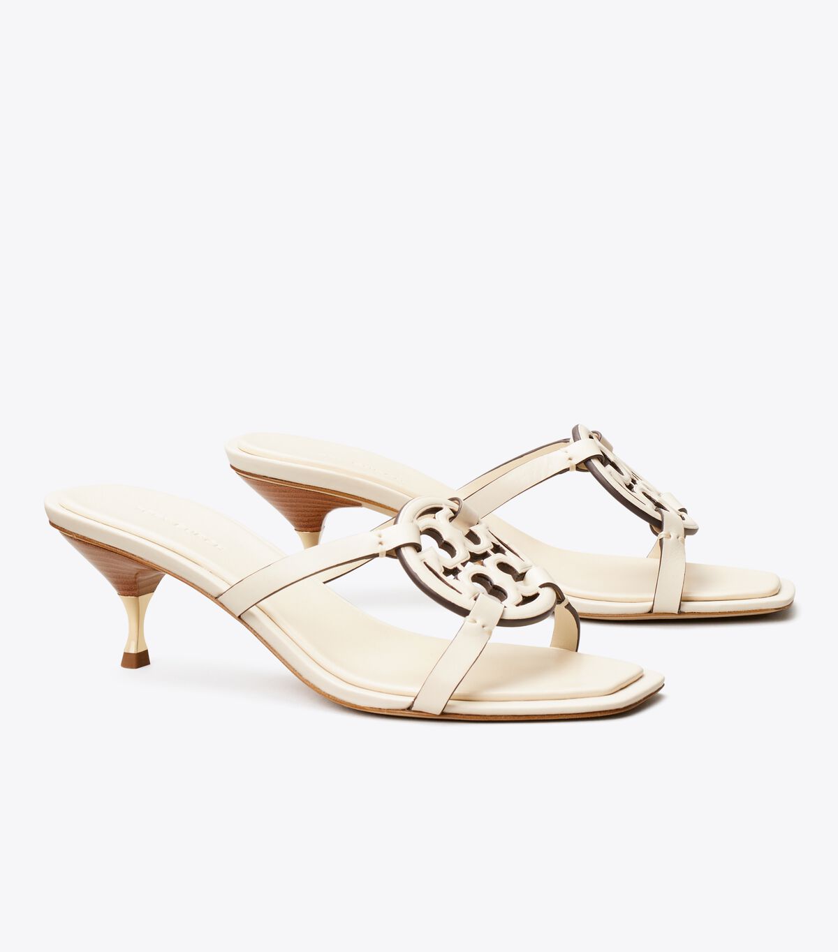 Light Cream Tory Burch Miller Bombé Low Women\'s Heels | OUTLET-92051349