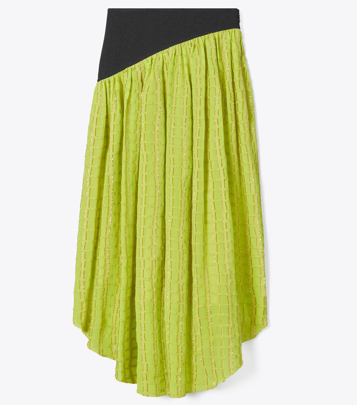 Light Green Tory Burch Colorblock Chiffon Women\'s Skirts | OUTLET-08731599