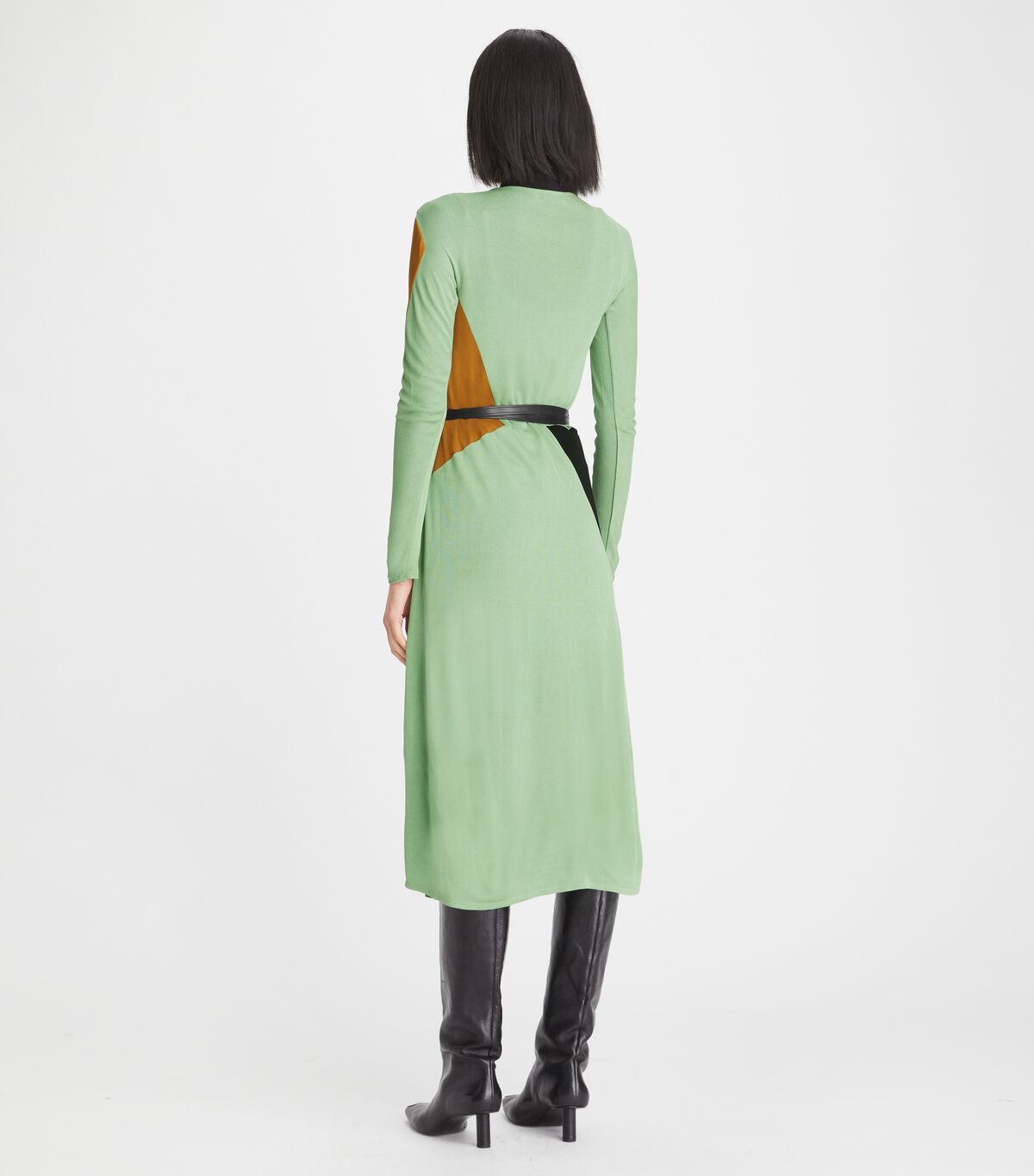 Light Green Tory Burch Colorblock Honeycomb Women's Dress | OUTLET-69210379