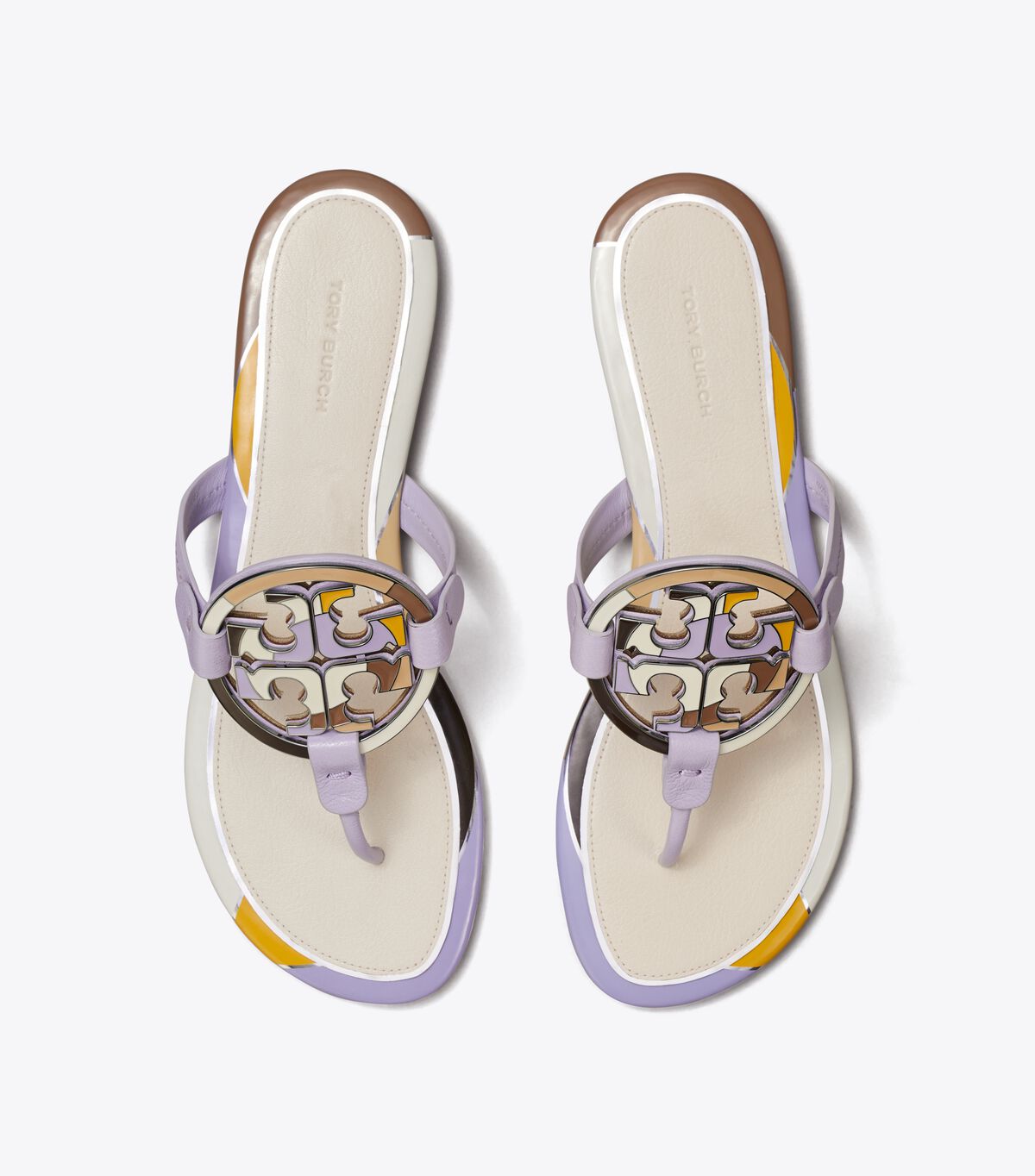 Light Purple Tory Burch Enamel Miller Women's Sandals | OUTLET-60142959