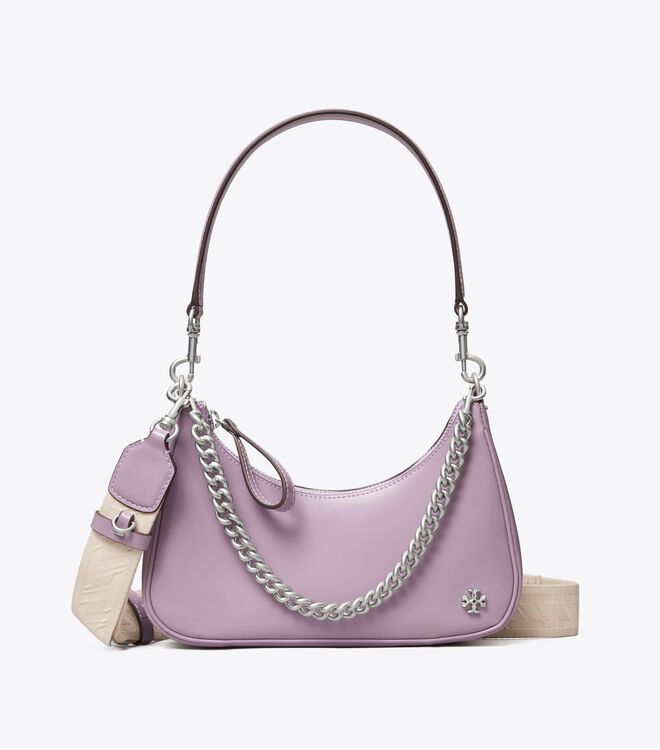 Light Purple Tory Burch Small 151 Mercer Spazzolato Women's Shoulder Bags | OUTLET-19032579