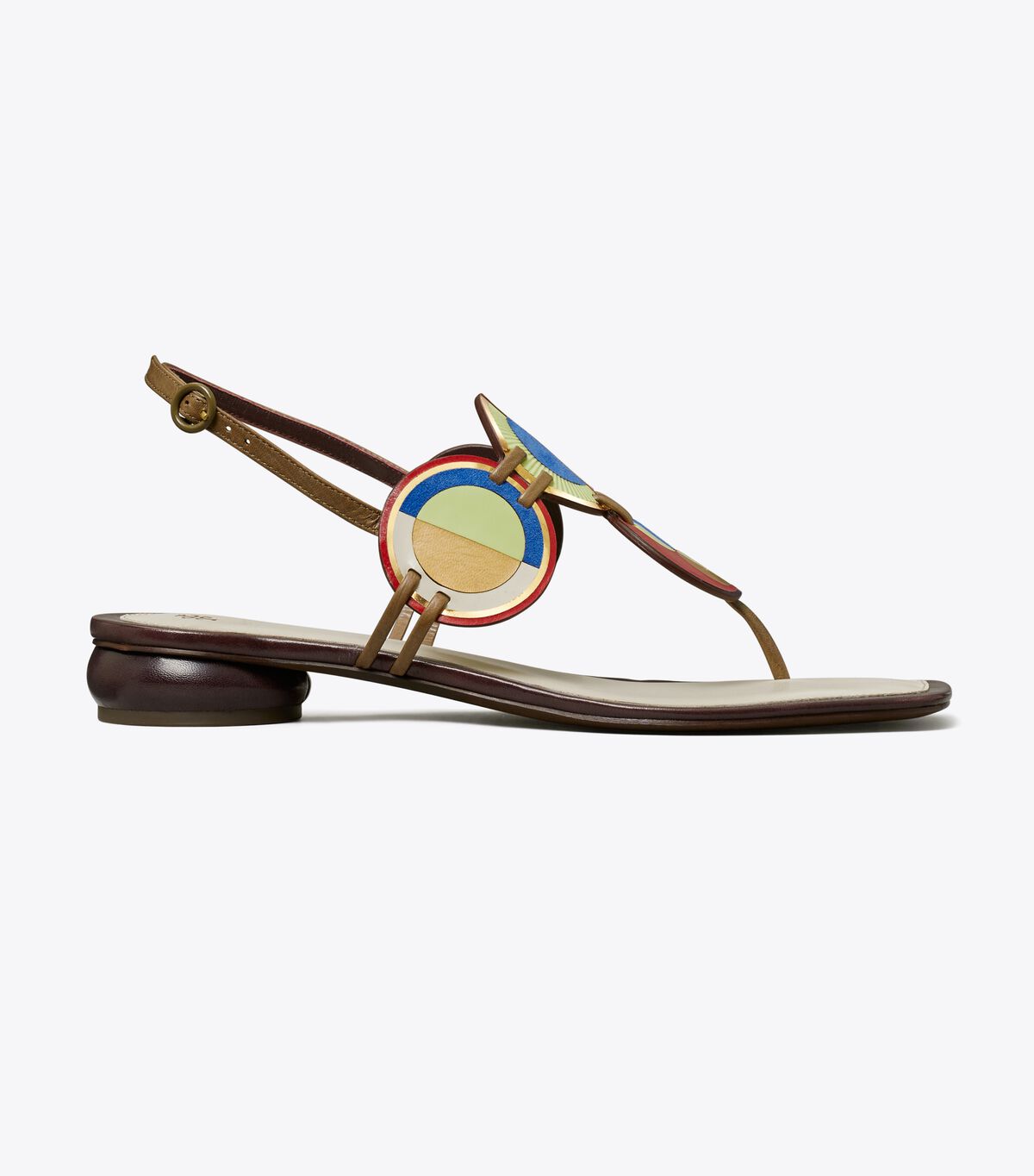 Multicolor Tory Burch Marquetry Disk Women's Sandals | OUTLET-07845169