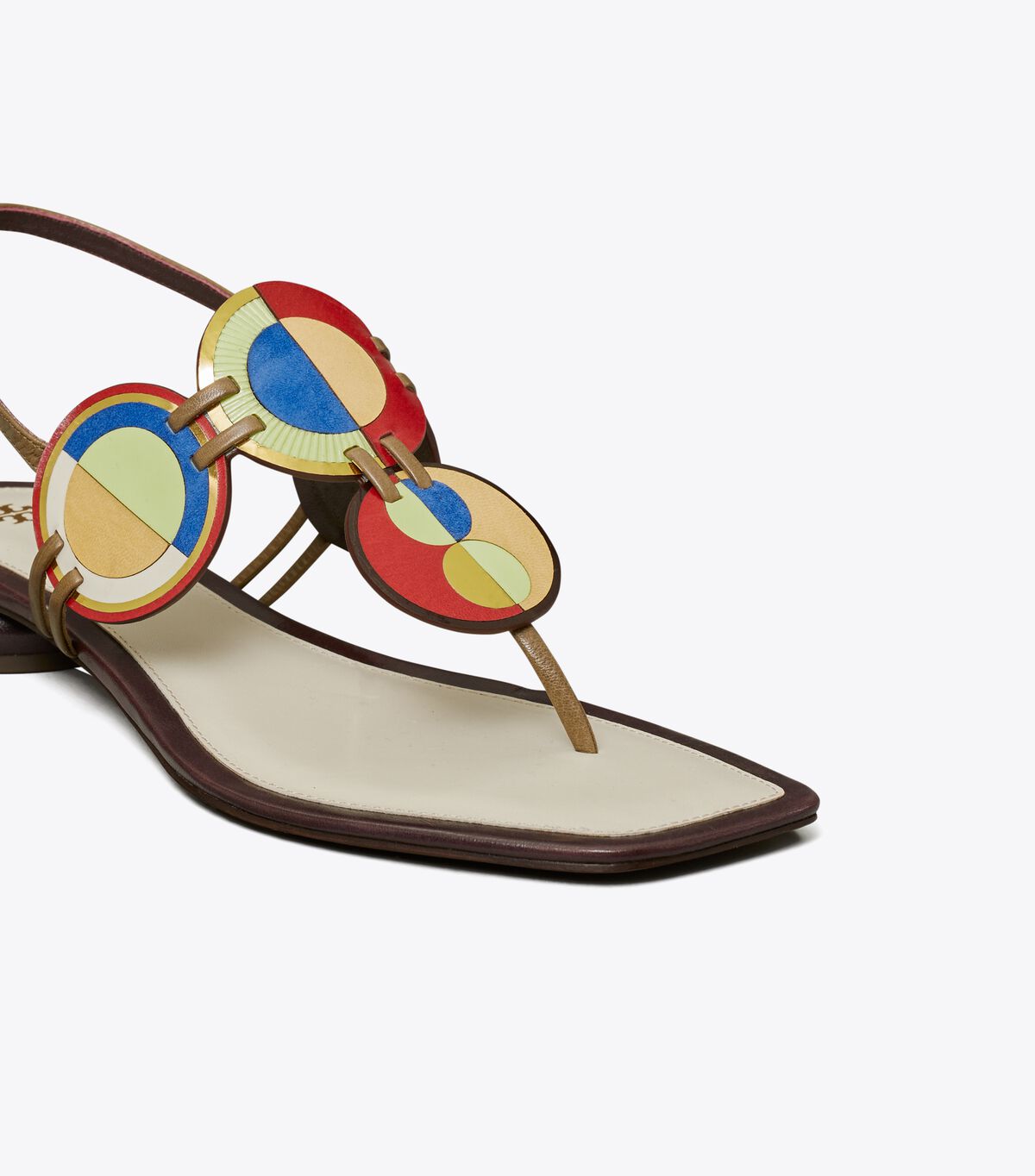 Multicolor Tory Burch Marquetry Disk Women's Sandals | OUTLET-07845169