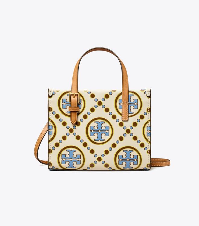 Multicolor Tory Burch Mini T Monogram Women's Tote Bags | OUTLET-57893149