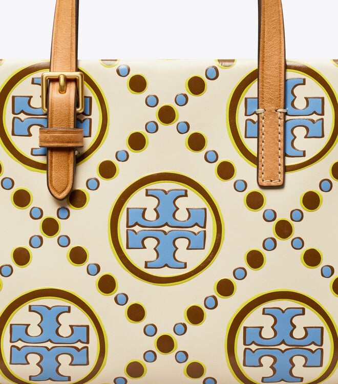 Multicolor Tory Burch Mini T Monogram Women's Tote Bags | OUTLET-57893149