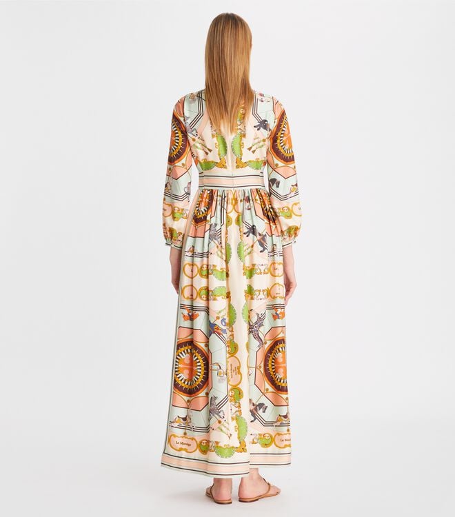 Multicolor Tory Burch Printed Silk Women's Dress | OUTLET-19705849