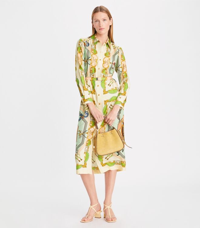 Multicolor Tory Burch Printed Silk Women's Dress | OUTLET-95736419