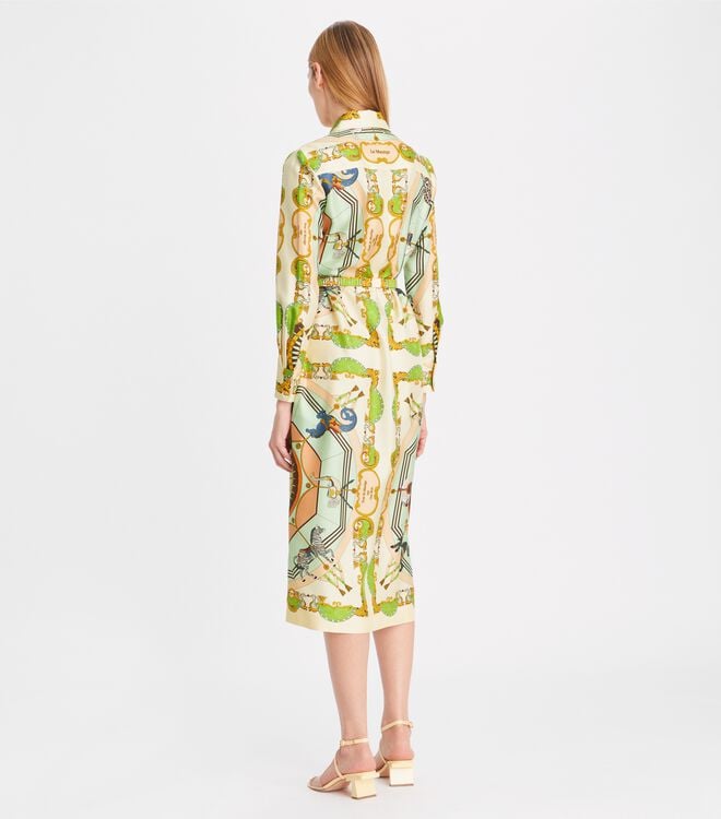 Multicolor Tory Burch Printed Silk Women's Dress | OUTLET-95736419