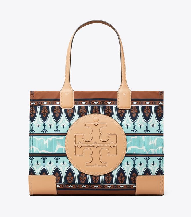 Multicolor Tory Burch Small Ella Printed Women's Tote Bags | OUTLET-16530979