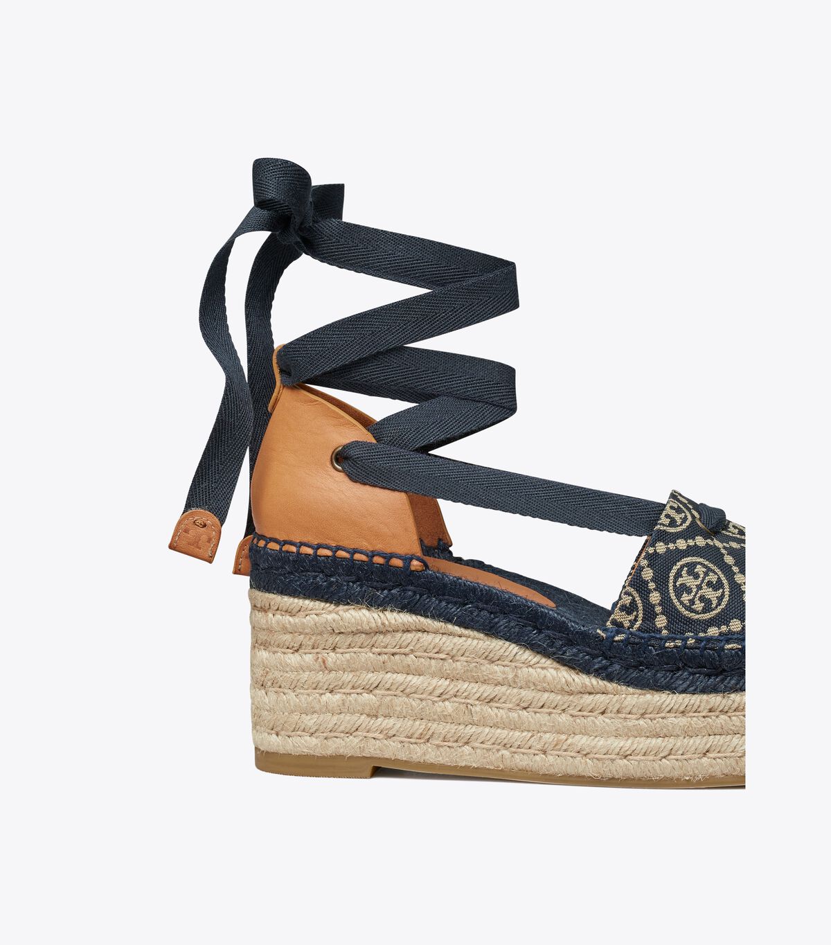 Navy / Brown Tory Burch T Monogram Women's Espadrille | OUTLET-32568749