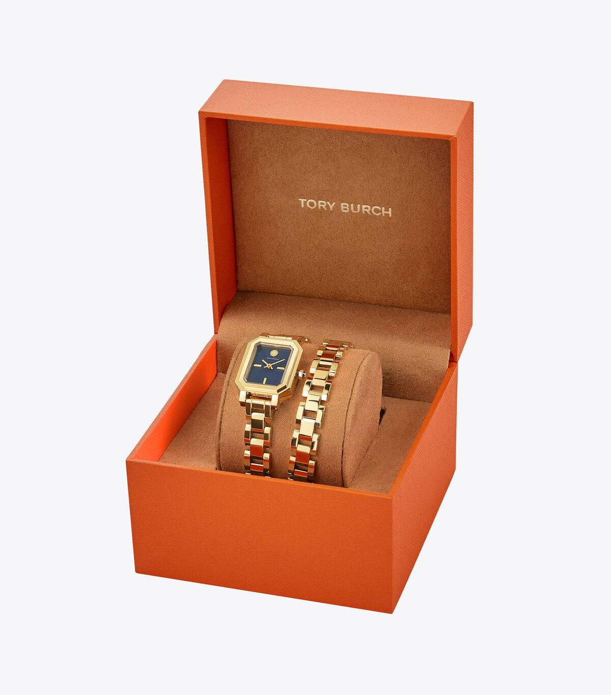 Navy Gold Tory Burch Robinson Mini Women's Watches | OUTLET-57140329