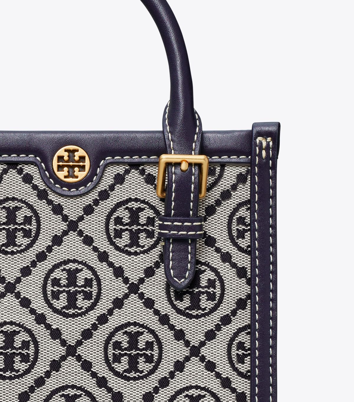 Navy Tory Burch Mini T Monogram Women's Tote Bags | OUTLET-35290749