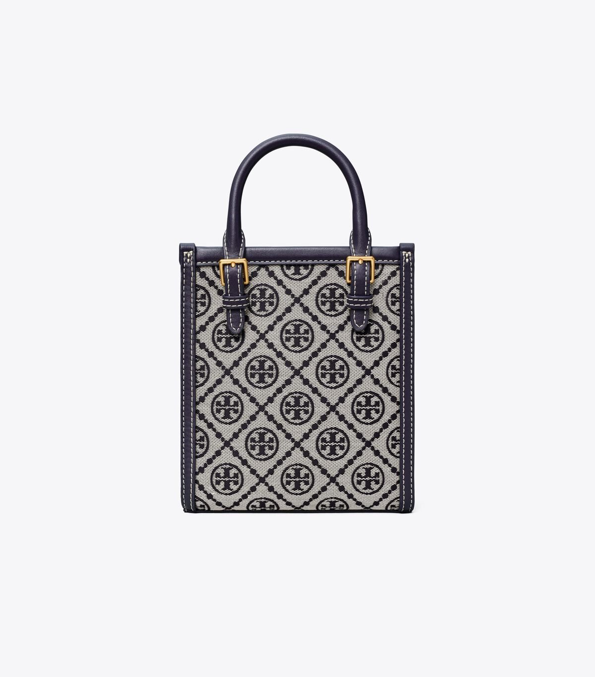 Navy Tory Burch Mini T Monogram Women's Tote Bags | OUTLET-35290749