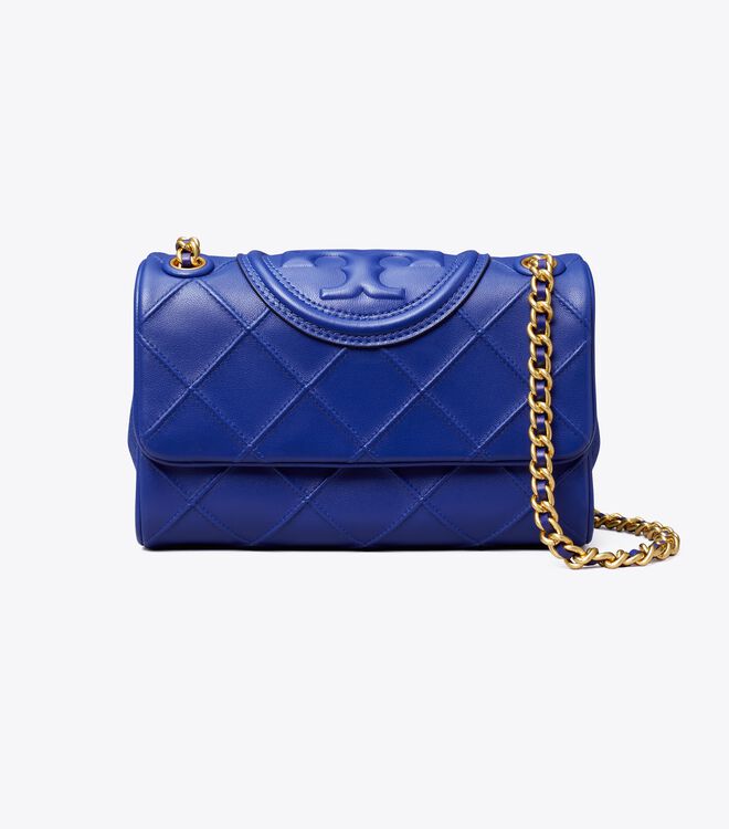 Navy Tory Burch Small Fleming Soft Convertible Women's Shoulder Bags | OUTLET-31297459