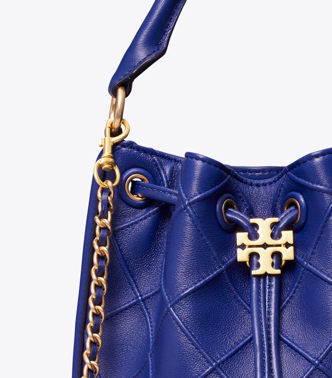 Navy Tory Burch Small Fleming Soft Women's Bucket Bags | OUTLET-57249139