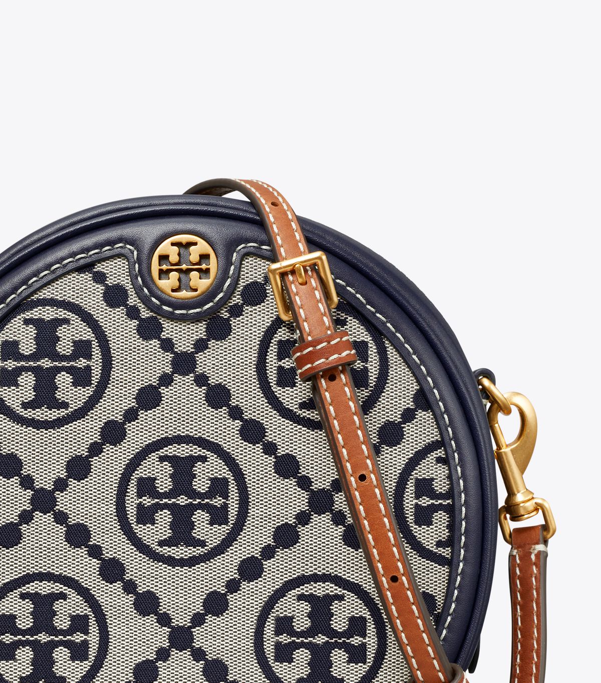 Navy Tory Burch T Monogram Jacquard Moon Women's Crossbody Bags | OUTLET-63217949