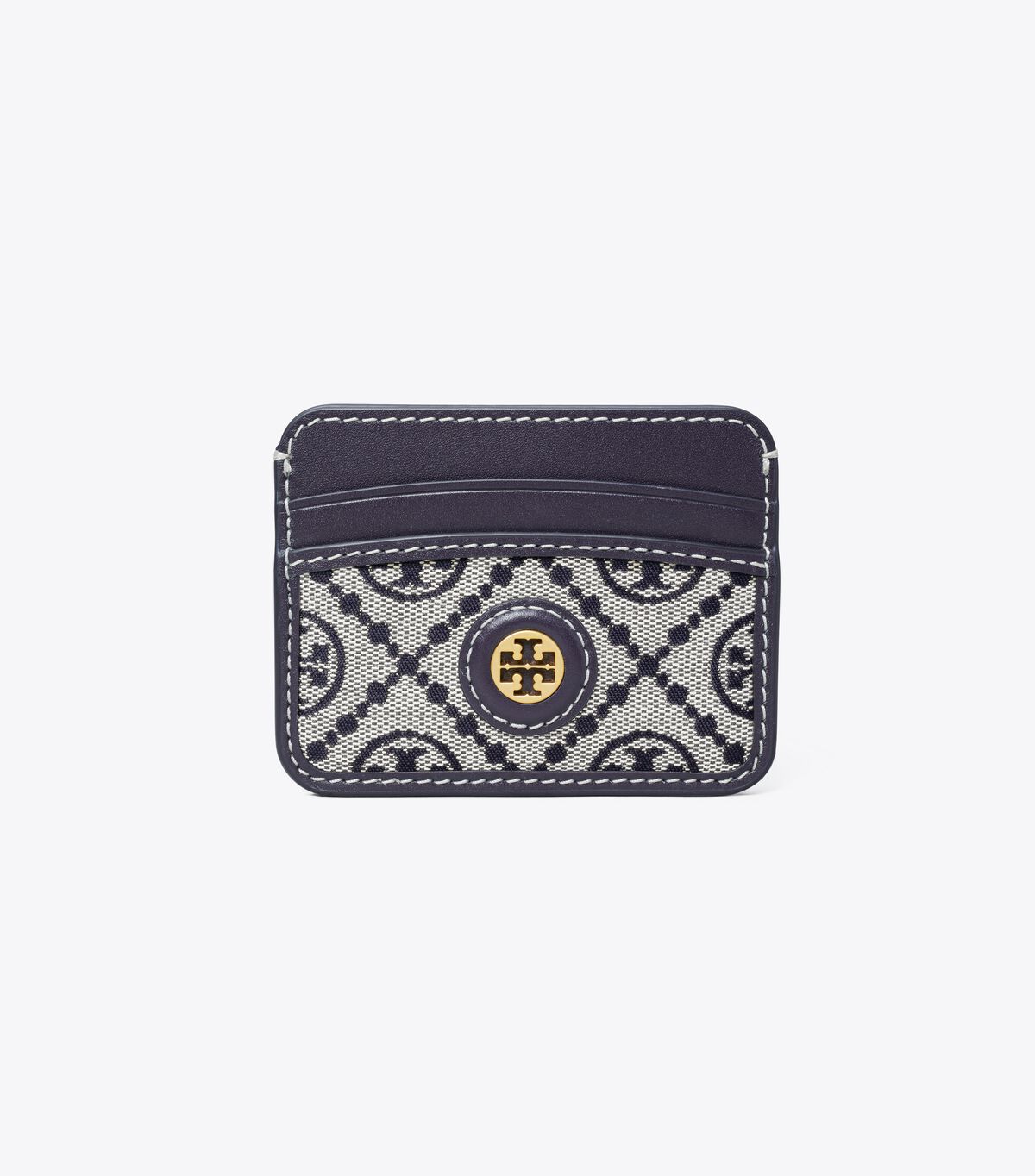 Navy Tory Burch T Monogram Jacquard Women's Card Case | OUTLET-86321059