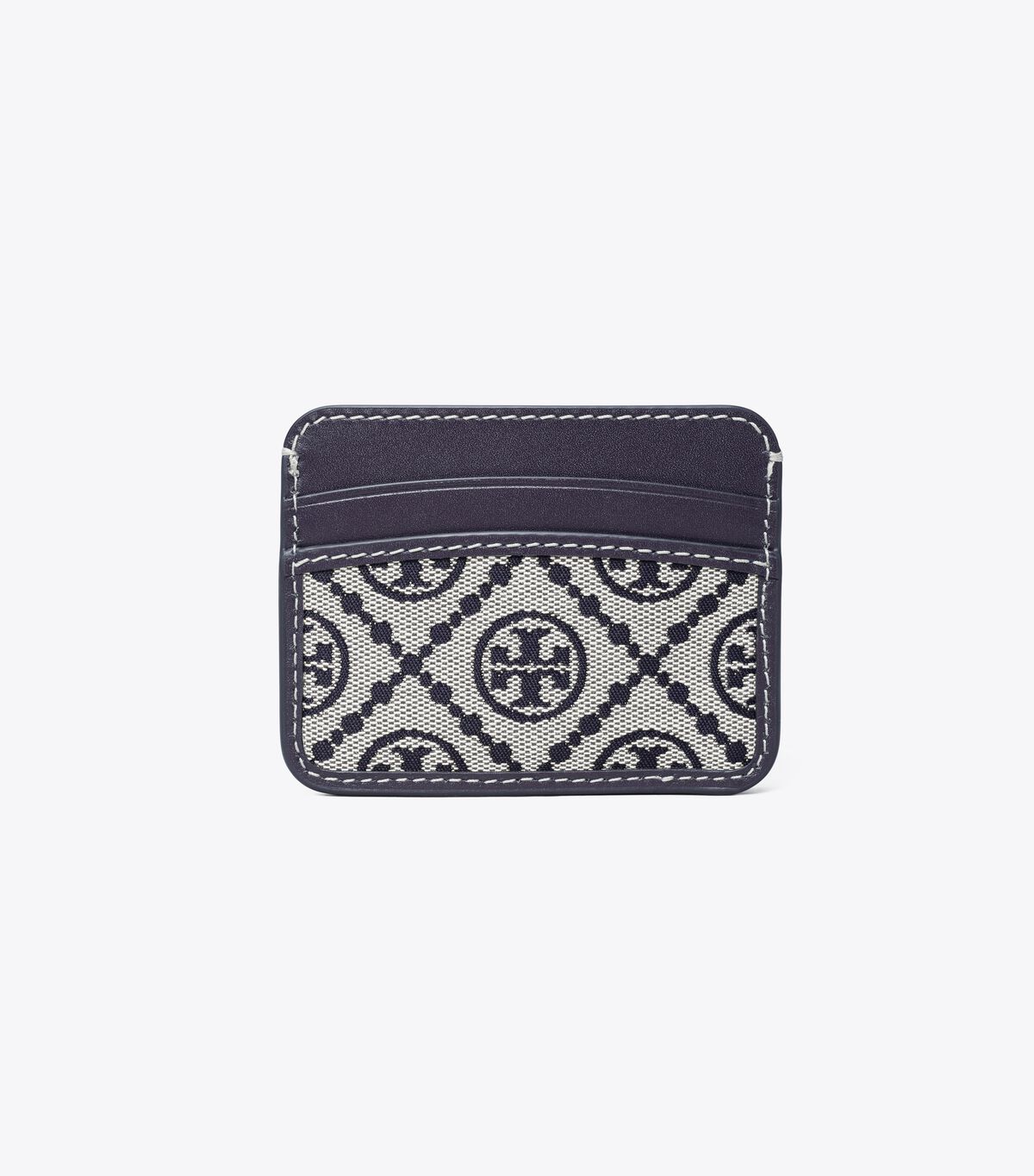 Navy Tory Burch T Monogram Jacquard Women's Card Case | OUTLET-86321059