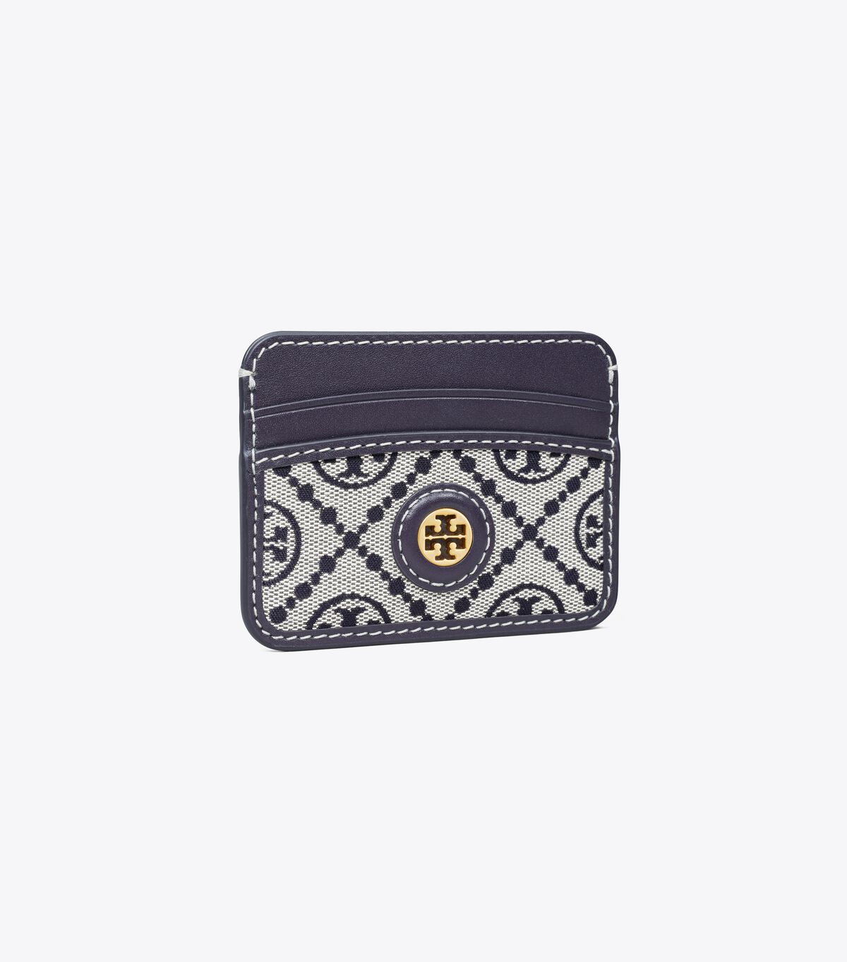 Navy Tory Burch T Monogram Jacquard Women\'s Card Case | OUTLET-86321059