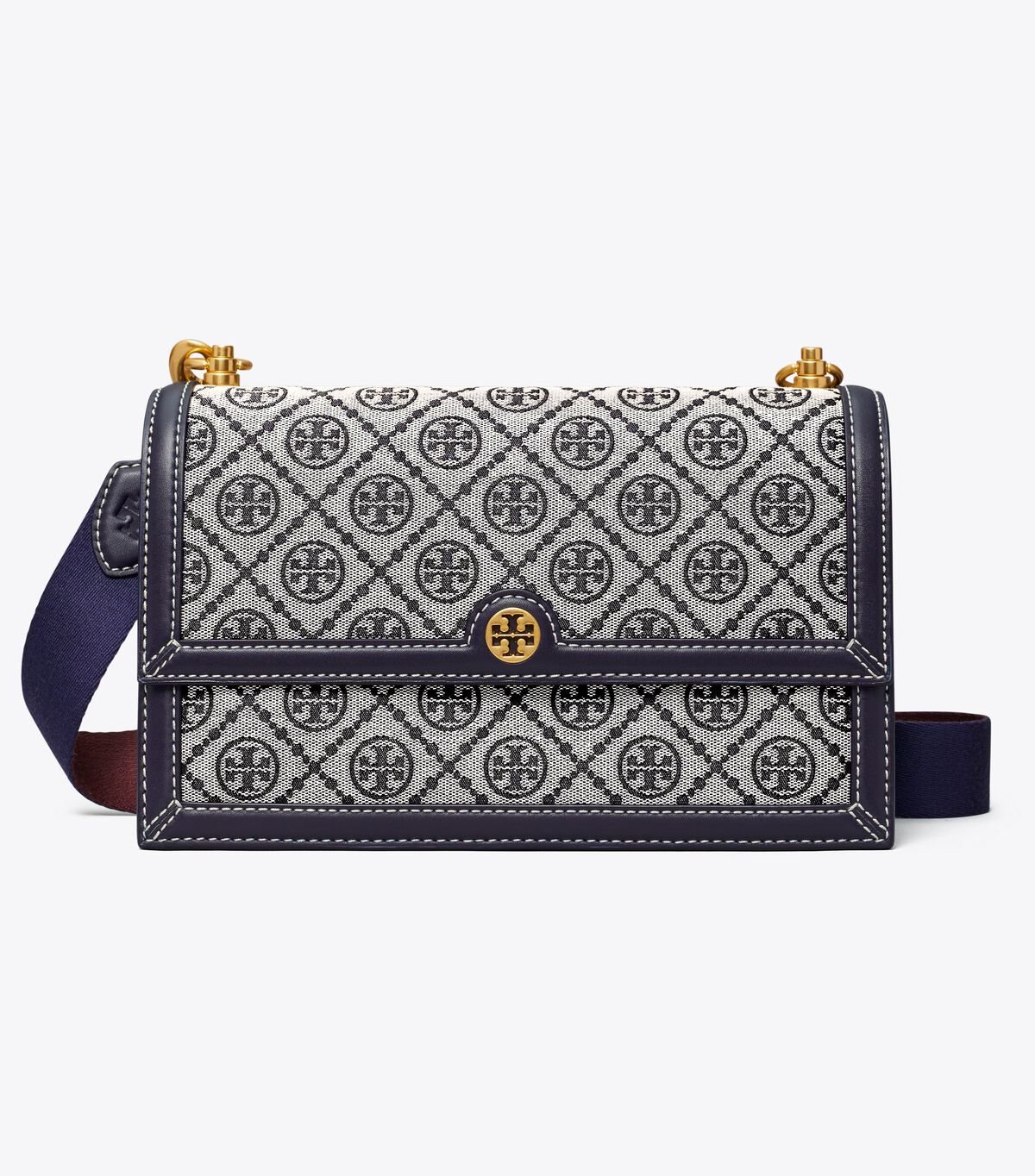 Navy Tory Burch T Monogram Women's Shoulder Bags | OUTLET-79416539