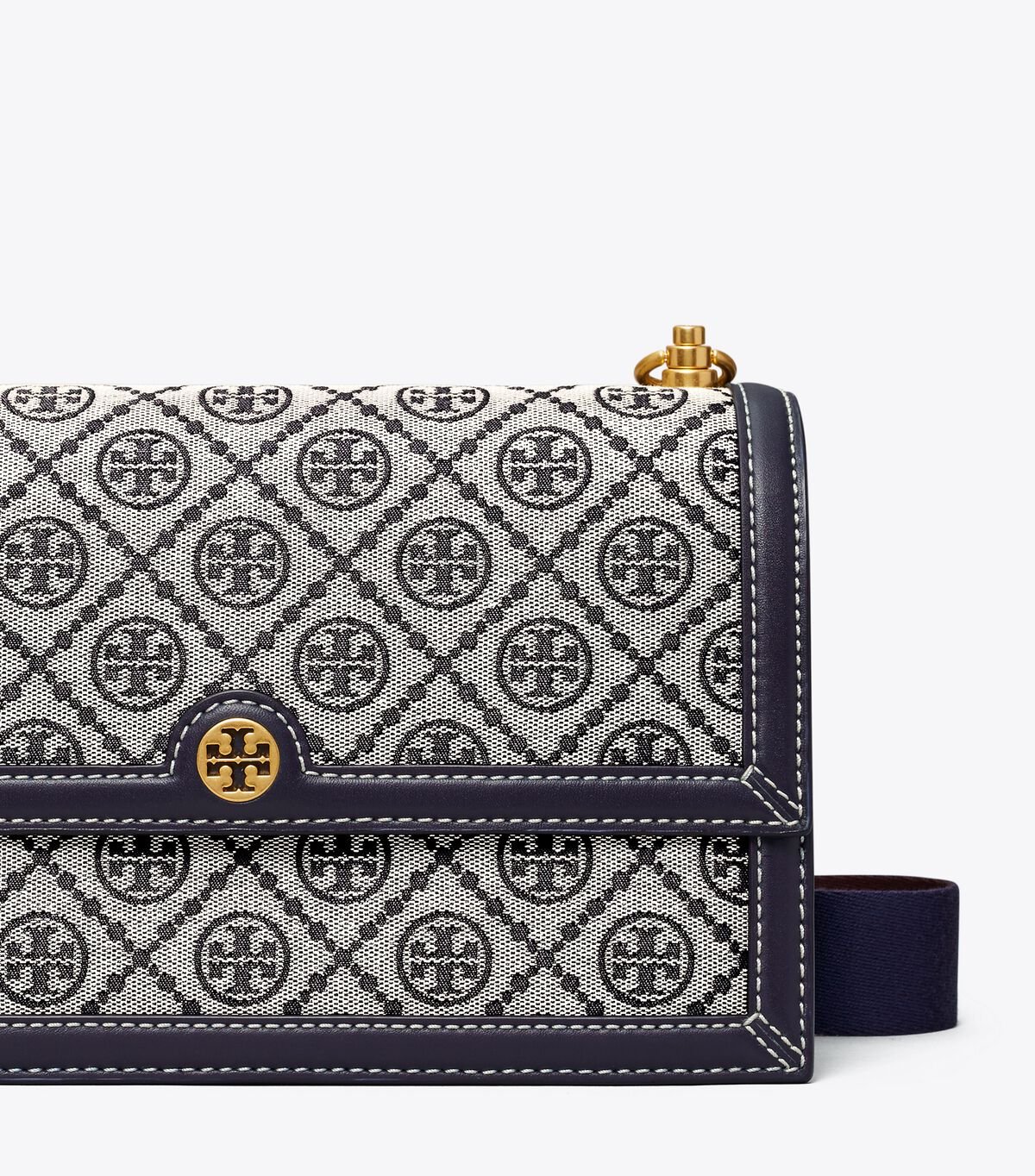 Navy Tory Burch T Monogram Women's Shoulder Bags | OUTLET-79416539