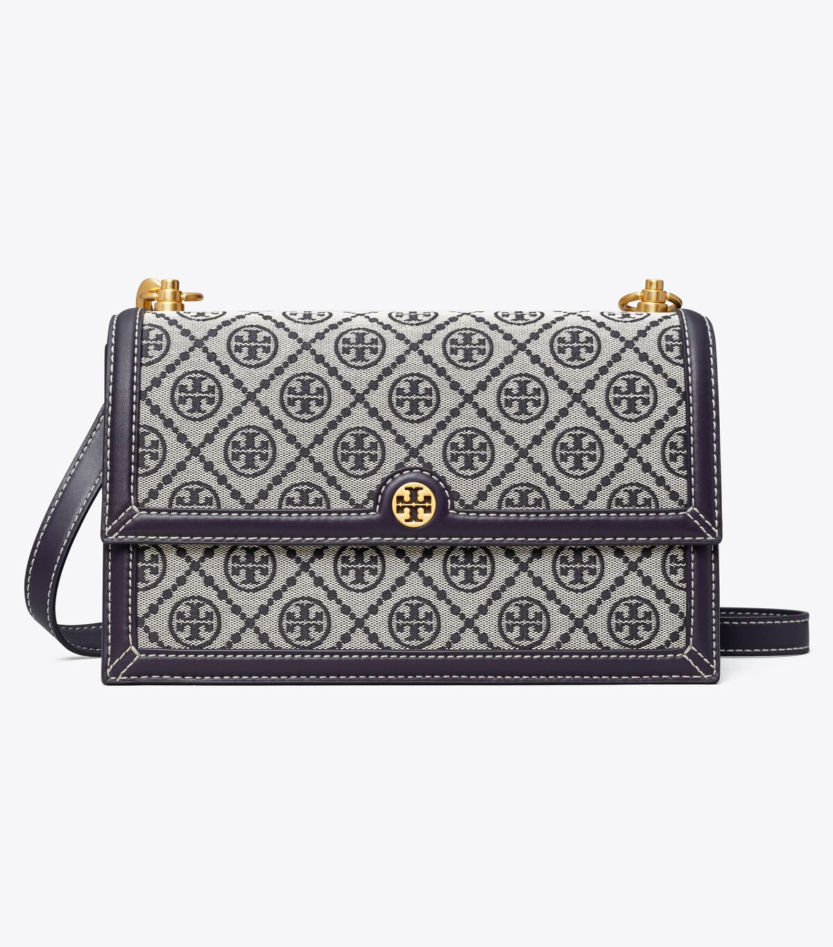 Navy Tory Burch T Monogram Women's Shoulder Bags | OUTLET-79416539