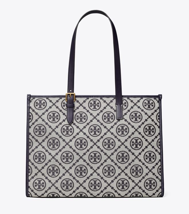 Navy Tory Burch T Monogram Women's Tote Bags | OUTLET-80169549