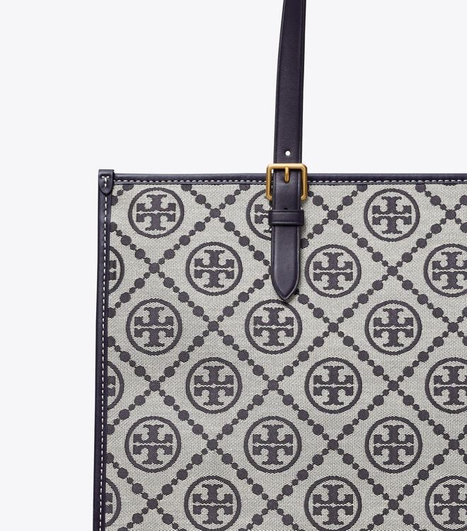 Navy Tory Burch T Monogram Women's Tote Bags | OUTLET-80169549