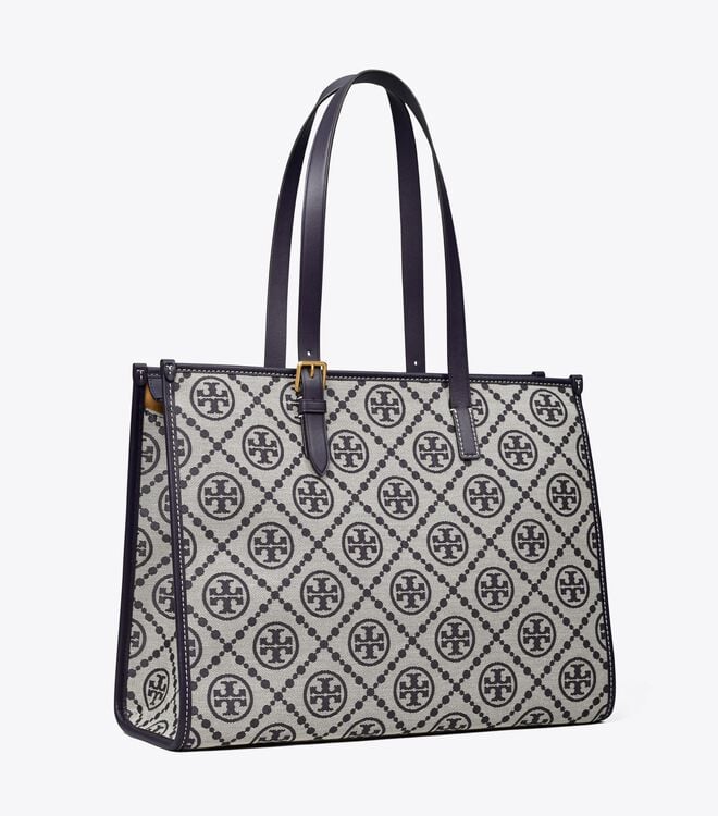 Navy Tory Burch T Monogram Women\'s Tote Bags | OUTLET-80169549