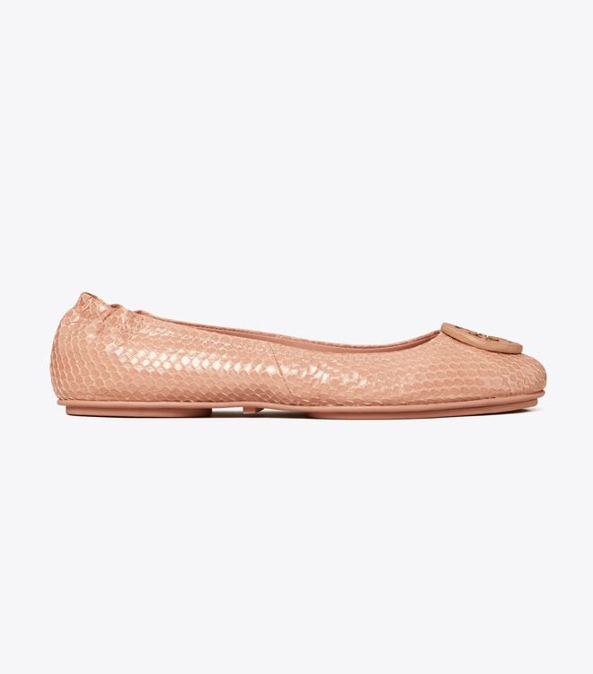 Pink Tory Burch Minnie Travel Women's Ballet Flats | OUTLET-23601859