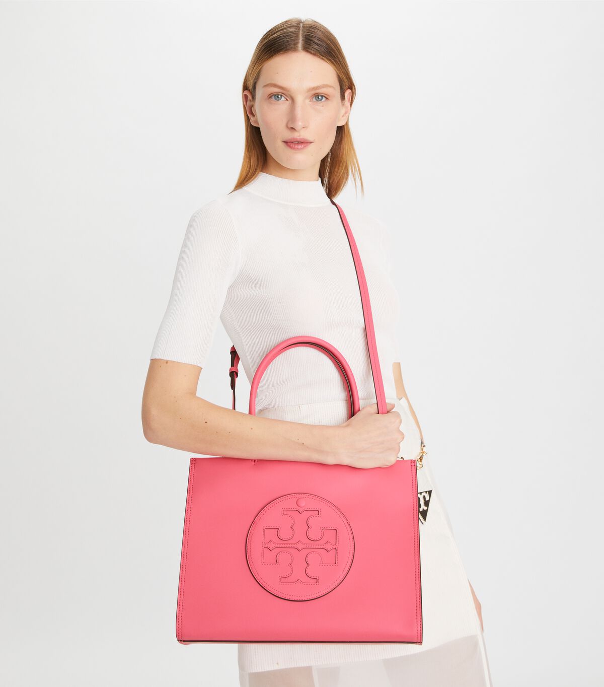 Pink Tory Burch Small Ella Bio Women's Tote Bags | OUTLET-86527419